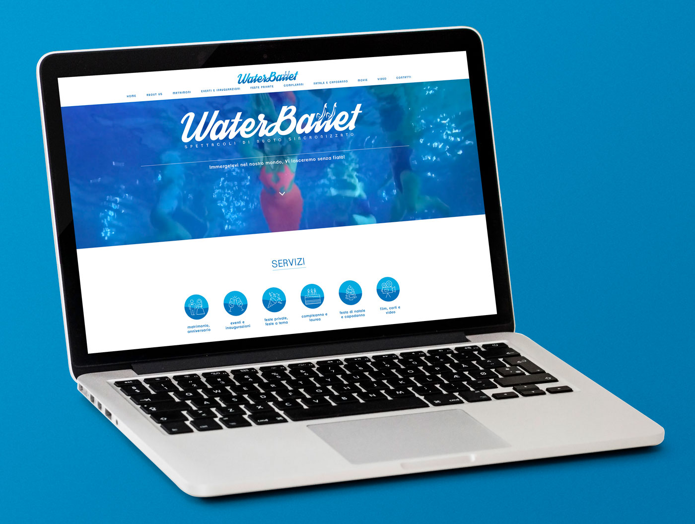 render e grafica milano water ballet website responsive web site 