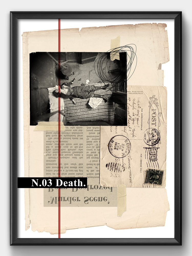 render e grafica milano poster the dark side collage death