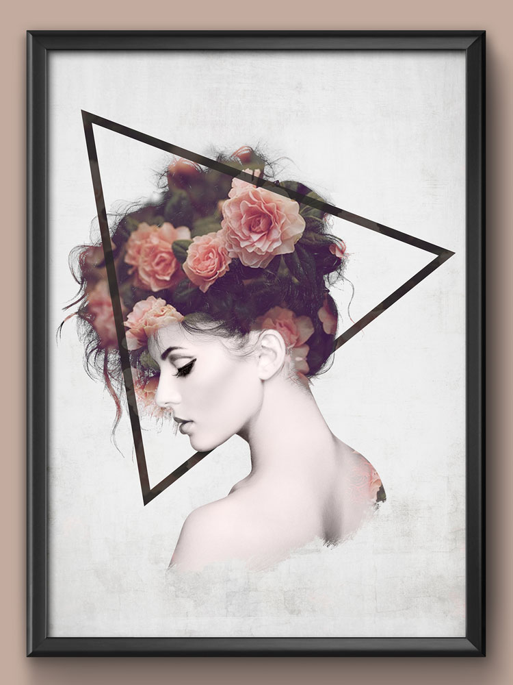 render e grafica milano poster girl-flower