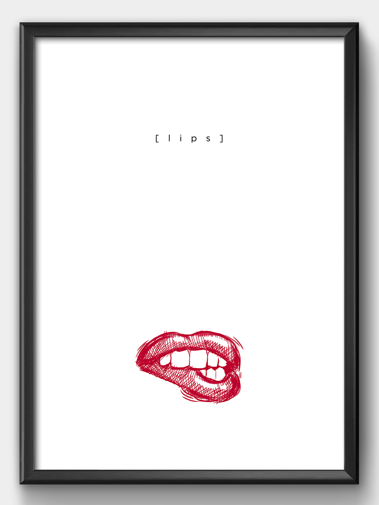 render e grafica milano poster lips