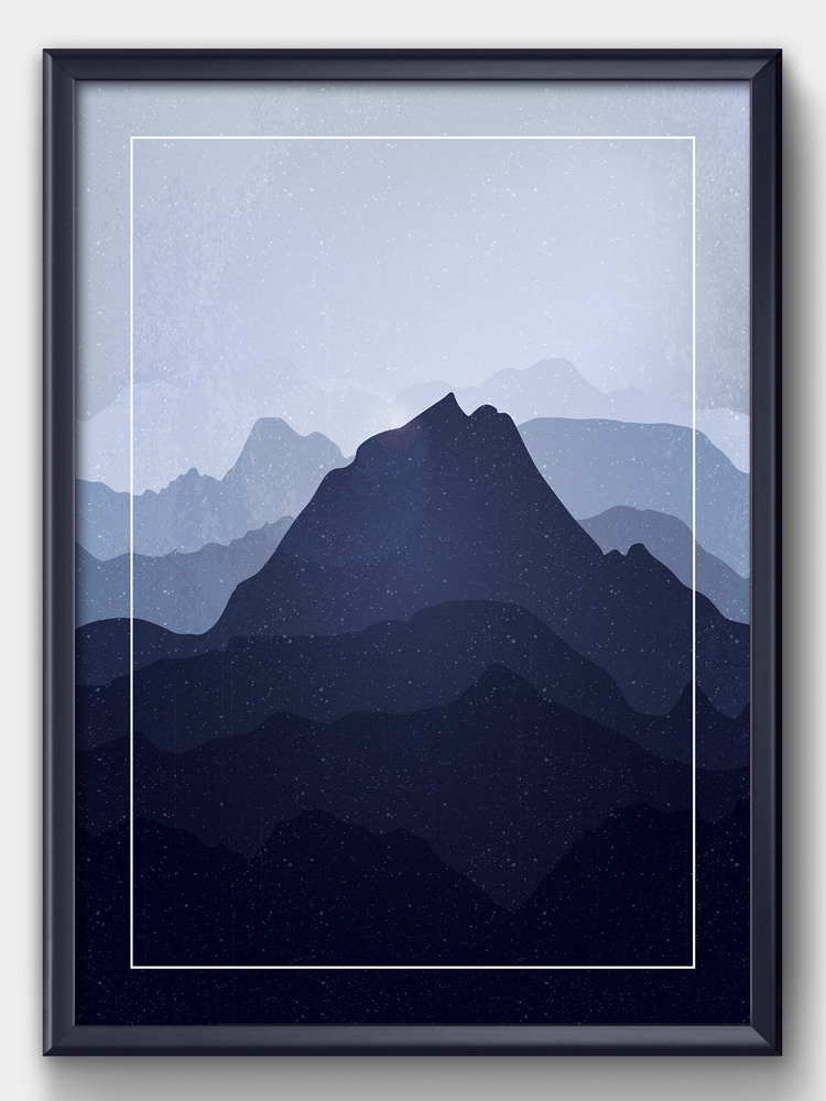 render e grafica milano poster mountain